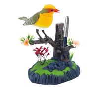 manhegari Pájaro Electrónico Simulado | Portalápices con Trino para Escritorio - Mascota Electrónica Realista Decorativa para Escritorio de Dormitorio Sala de Estar Escuela Cocina Infantil Navidad y