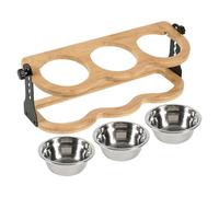 manhegari para Perros Elevado, Elevado con Soporte, y dispensador de golosinas Inclinado, Juego de Cuencos de Altura Ajustable con 3 Cuencos para Comer y Beber