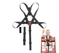 manhegari Silla alta correa de seguridad de 5 puntos, correas de silla de 5 puntos,Cinturón de seguridad anti-Slip para niños pequeños - Silla alta ajustable Cinturón de protección del asiento del