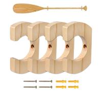 manhegari Soporte de remo para kayak, resistente a los arañazos, soporte para remo de almacenamiento, soporte de remo de madera para kayak, para garaje, cobertizo de barco, salón, dormitorio, exterior