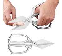 manhegari Tijeras de cocina resistentes, tijeras para aves de corral domésticas, tijeras de pollo de 2 piezas para panaderos, nueces, carne a la parrilla, pescado, aves, nueces, pato, cocineros