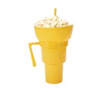 manhegari Vasos Con Pajita | Taza Con Recipiente Para Aperitivos - Térmica Portátil de Exterior con Asa Contenedor de Palomitas para Postres Camping Picnic Viajes en Coche Cine Niños Adultos