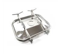 ManHole Cover, SS304 square handhole manhole door feeding port sanitary grade normal pressure rectangular(Double :430x530x6 wall thickness)
