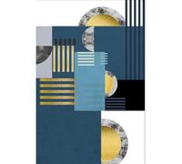MANI TEXTILE - Alfombra Azul Jodhpur - Dimensiones: 160 x 230 cm
