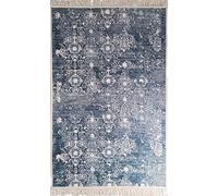 MANI TEXTILE TPS_MEDAILL_BLE120 Alfombra, Poliéster, Azul, 120 x 180