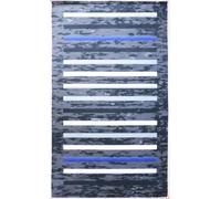 MANI TEXTILE TPS_RAY_NOIR80 Alfombra, Poliéster, Negro, 80 x 150 cm