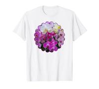 Mania de Hermosas orquídeas Blancas y Magenta Camiseta gráfica económica, Hombre, Blanco, L