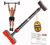 ManiBoom Barra Dominadas Puerta de 72 a 112cm Sin Tornillos Carga 200kg - Pull Up Bar MULTIFUNCIONAL para Colgarse Ajuste FUERTE y Ergonomico, Barra Abdominales Plegable Calistenia, Ejercicios Casa