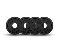 ManiBoom Discos de Pesas Hierro Fundido - Placas para Mancuernas y Barra 25mm (Estándar 1") - Discos Gym Macizos No Cemento - Sets Disponibles: 1.25kg, 2.5kg, 5kg, 10kg (4 x 2,5 KG)