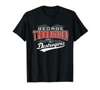 Manic Merch LLC Camiseta George Thorogood Un Bourbon Hombre Unisex Niños Manga Corta Camiseta T-Shirt Negro Talla S