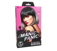 Manic Panic Alien Grey Ombre Glam Doll Peluca - peluca negra y gris