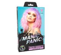 Manic Panic Fleurs du Mal Trash Goddess Peluca - peluca rosa pastel y violeta