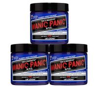 Manic Panic Lie Locks Classic Creme, tinte para el cabello semipermanente azul vegano y libre de crueldad animal, 3 x 118 ml
