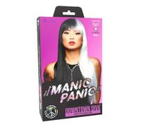 Manic Panic Peluca Raven Virgin Downtown Diva - peluca de color blanco y negro