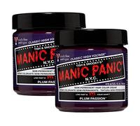 Manic Panic Plum Passion Classic Creme, tinte semipermanente para el cabello morado, vegano y sin crueldad animal, 2 x 118 ml