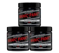 Manic Panic Raven Classic Creme, tinte semipermanente para el cabello negro, vegano y libre de crueldad animal, 3 x 118 ml