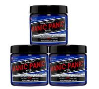 Manic Panic Rockabilly Blue Classic Creme, tinte semipermanente para el cabello vegano y libre de crueldad animal, 3 x 118 ml