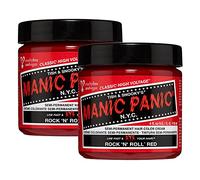 Manic Panic Rock'N'Roll Red Crème classique, vegano, sans cruauté, tinte para el cabello semipermanente, 2 x 118 ml