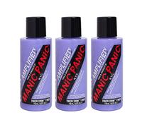 Manic Panic Virgin Snow Amplified Creme, tónico capilar semipermanente vegano y sin crueldad animal, elimina los tonos cobrizos, 3 x 118 ml
