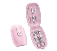 Manicura Kit Kit de cortaúñas de 6 piezas, juego de manicura for mujeres y niñas, herramientas de corte de uñas de acero inoxidable, kit de aseo portátil for viajes con elegante estuche de cuero ( Col
