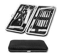 Manicura Pedicura Set,Miriqi 16 PCS Set de Manicura,Set Cortaúñas Conjunto Kit de Pedicura,Tijeras de uñas Profesionales Manicura Kit Incluye Herramientas Remover Cutícula