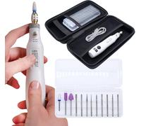 GESS Fresa de Uñas Eléctrica Kit Lima Eléctrica Portátil Set de Manicura y Pedicura Profesional con 12 Puntas para Uñas