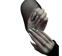 Manicura que realza el temperamento, manicura blanqueadora desmontable en Europa y América, uso de placas de uñas hechas a mano.(M)