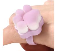 Manicure Dust Brush, Cute Cat Paw Nail Powder Cleaner, Soft Bristle Nail Duster Tool, Beauty Makeup Cleaning Brush, Portable Salon Nails Care Accessory for Home Office Travel Valentine Gift