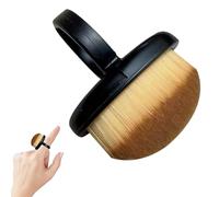 Manicure Duster Brush - Nail Prep Cleaner for Filing | Synthetic Bristle Head with Curved Grip, Compact Debris, Tool for Pedicure Art Practice Indoor Outdoor Carry