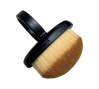 Manicure Fingernails Scrubbing Brush, Nail Dust Remover for Acrylics with Ring Grip Design, Durable ABS with Gentle Fiber Bristles, Travel Pedicure Tool, Makeup Brush Cleaner, Small 1.3 Inch Round 1pc