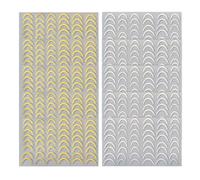 Manicure Nail Stickers - Fingernail Adhesive For French Tips | Paper With Gold Silver Color Design, 10 Sheets Nail Decals For Beginners Nails Crafting Stage Travel Salon Home