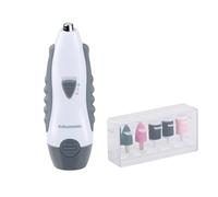 Grundig Conjunto de Manicura Eléctrica 5 en 1 - Juego de Manicura para Manos y Pies - Máquinas Eléctricas de Pedicura con 5 Accesorios - Juego Compacto para Hogar y Viajes