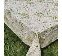 Manifattura Tessile Mantel Antimanchas de algodón resinado Impermeable - Leña menuda, Óvalo x14 320