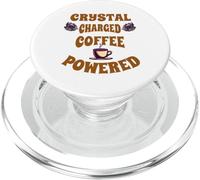 Manifestación Espiritual de mamá alimentada por café Cargado de Cristal PopSockets PopGrip para MagSafe