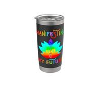 Manifestando mi futuro Mental Espiritual Físico Autoayuda Vaso térmico de acero inoxidable de doble pared