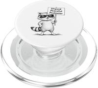 Manifestante pacífico no remunerado Humor Mapache Divertido PopSockets PopGrip para MagSafe