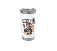 Manifestar esta manifestación Humor Buena ley de la atracción Vaso térmico de acero inoxidable de doble pared