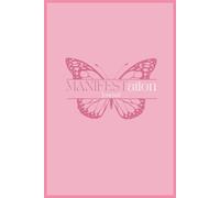 Manifestation Journal Pink Butterfly 6 x 9 in, 160 Blank Page Journal