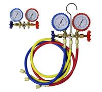 Manifold Gauge Set -Ac Diagnostic Manifold, R134A Measuring Gauge Kit Recharge Measuring Hose | Car Accessories For R134A/R22/R410/R12 Refrigerant