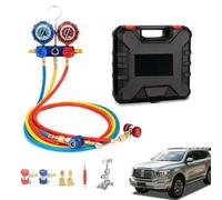 Manifold Gauge Set, Refrigerant Gauge Kit, Recarga Diagnostic Tool, Strong Leak-Resistant Build, Clear Easy-Read Display, for Workshop, Vehicle Maintenance, Truck Repair, Home, Seasonal Upkeep Use