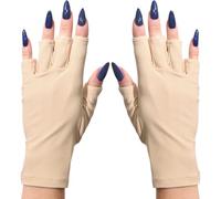 ManiGlovz - Guantes de conducción con protección anti-UV y bloqueador solar, también para uñas de gel, manicura, UV y lámparas secas LED (nude)