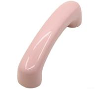 Manija colorida de cerámica para puerta de armario, 4.8 x 1 x 1.35 pulgadas, tirador de arco en forma de lazo con agujeros preperforados, agarre ergonómico para armarios, cajones y gabinetes de TV