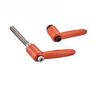 Manija con perillas ajustables, Mango de palanca sujeción fijación, 2 uds., M4, M5, M6, rosca macho hembra, trinquete ajustable tipo L(M6*12 Male)