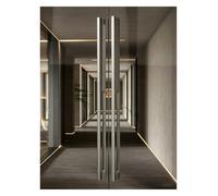 Manija de acero inoxidable para puertas de vidrio y madera, 60-220 cm | Barra de vaivén contemporánea for puertas de escaparates, oficinas, hoteles y puertas interiores(Silver,2x6x70cm)