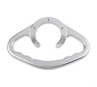 Manija de agarre de motocicleta CNC de aluminio para Suzuki Tapa del tanque de combustible trasero del pasajero Barra de agarre Reemplazo Resistente al desgaste Negro (plata)
