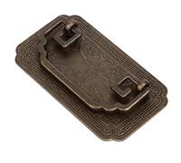 Manija de Cajón Antigua de Latón Vintage con Tirador de Murciélago Engrosado, Fácil de Instalar para Gabinetes, Herrajes para Gabinetes Antiguos, 4,1 X 2,4 Pulgadas, 1 Manija, (Bronce)