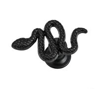 Manija de cajón de gabinete de aleación de zinc en forma de serpiente para puertas, adecuada para habitación de niños y varios tipos de muebles (negro)