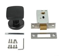 Manija de cerradura de puerta latente de un solo lado para baños y dormitorios con diseño oculto, hecha de aleación de zinc para privacidad y seguridad duraderas