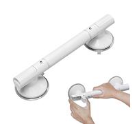 Manija de ducha, barra de ducha,Manijas de ventosa Manija - Mango para barra de ducha, manija de bañera blanca, pasamanos de ducha de seguridad para silla de ducha