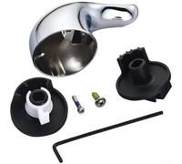 Manija de ducha de repuesto hecha de metal para una mayor durabilidad con compatibilidad en todos los sistemas de válvulas para actualizaciones de accesorios de baño